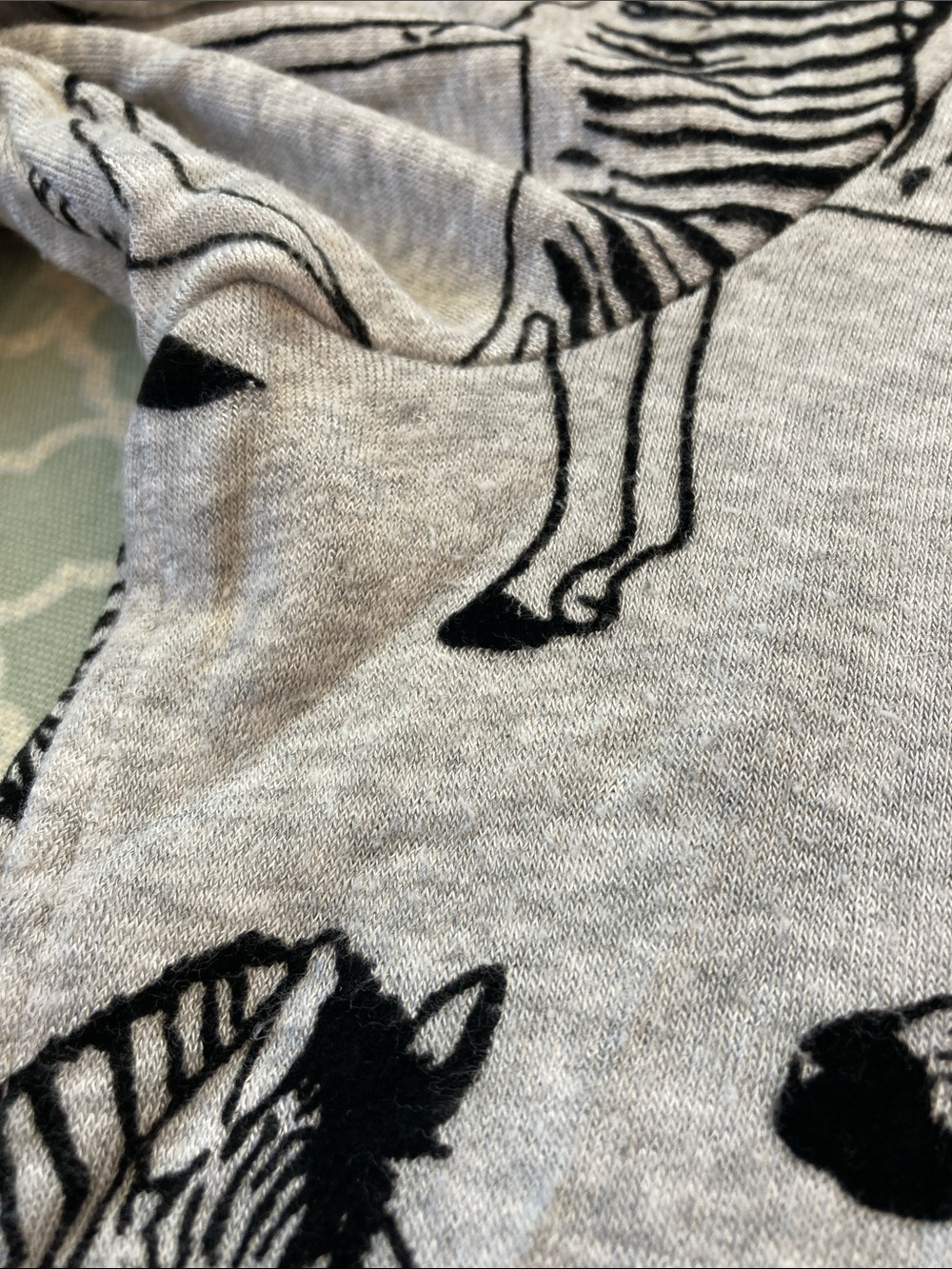 Jane & Delancey Zebra Flocked Sweater/Sweatshirt Boxy 1X - Picture 8 of 8